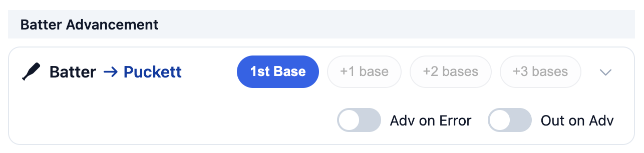 Batter advancement