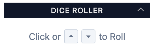 Dice roller default